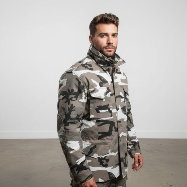 Мъжко камуфлажно военно яке 2 в 1-Build Your Brand M65 COMMANDER URBAN CAMO-B3108
