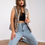 Дамски елек в бежов цвят – модел YP-KZ-cx4291.95P