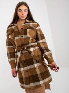 Дамско палто в кафяв цвят – модел LK-PL-509076.57P