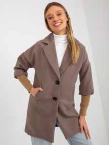 Дамско палто в кафяв цвят – модел TW-PL-BI-2021799.51
