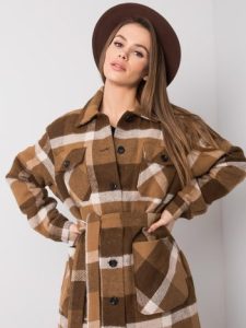 Дамско палто в кафяв цвят – модел LK-PL-508354.16X