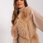 Дамски елек в камел цвят – модел AT-KZ-2375.00P