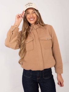 Дамско яке в камел цвят – модел RV-KR-007.95P