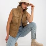 Дамски елек в камел цвят – модел AI-KZ-MC364-1.14