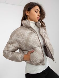 Дамско яке в тъмнобежов цвят – модел NM-KR-P22-6631.98P