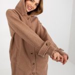 Дамско палто в светлокафяв цвят – модел RV-PL-8449.98P