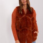 Дамски елек в тъмнооранжев цвят – модел AT-KZ-2375.00P