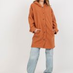 Дамско палто в тъмнооранжев цвят – модел RV-PL-8449.98P