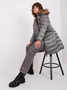 Дамско яке в тъмносив цвят – модел NM-KR-TR8125.99P