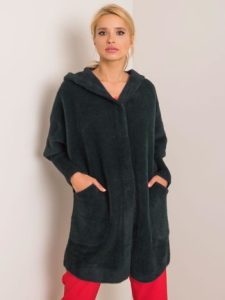Дамско палто в тъмно каки цвят – модел MBM-PL-1518.95P