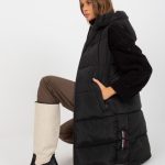 Дамски елек в черен цвят – модел NM-KZ-P22-6608.98P