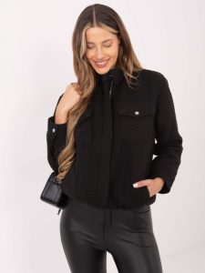 Дамско яке в черен цвят – модел RV-KR-007.95P