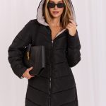 Дамско яке в черен и бежов цвят – модел NM-KR-L22-9872.93