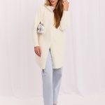 Дамско палто в екрю цвят – модел MBM-PL-1518.95P