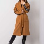 Дамско палто в светлокафяв цвят – модел LK-PL-508316.95P