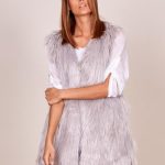 Дамски елек в светлосив цвят – модел AT-KZ-173501A-1.12P