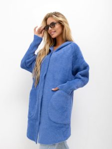Дамско палто в син цвят – модел MBM-PL-1518.95P