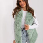 Дамски елек в шамфъстък цвят – модел AT-KZ-2349.00P