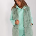 Дамски елек в шамфъстък цвят – модел AT-KZ-2368.00P