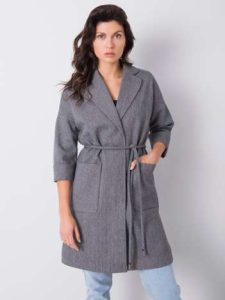 Дамско палто в тъмносив цвят – модел RL-PL-2718.29P