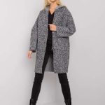 Дамско палто в тъмносив цвят – модел TW-PL-BI-21715-1.87P